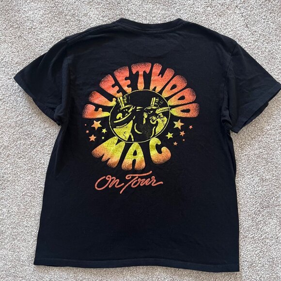 Fleetwood Mac On Tour Black Bandtee with Orange & Yellow Graphic Print M - Picture 1 of 5